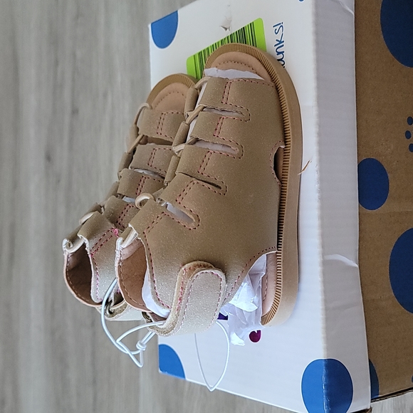 Just Buds Jordyn Toddler Gladiator Tan Sandals - Picture 2 of 6